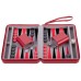 Backgammon met rits 9 inch Rood