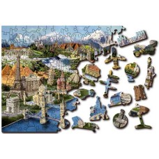 Wooden puzzle World Landmarks XL 600